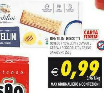 Supermercati Agorà Gentilini Biscotti offerta