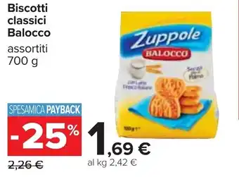 Carrefour Balocco Biscotti classici assortiti 700 g offerta