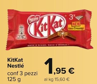 Carrefour Nestlé KitKat conf 3 pezzi 125 g offerta