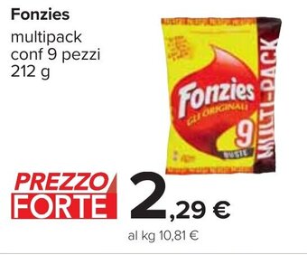 Carrefour Fonzies multipack conf 9 pezzi 212 g offerta