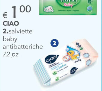 Ciao salviette baby antibatteriche 72 pz