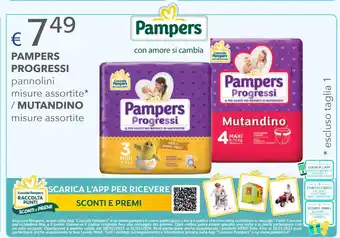 Acqua & Sapone Pampers Progressi pannolini misure assortite / Mutandino misure assortite offerta
