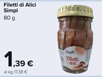 Carrefour Simpl Filetti di Alici 80 g offerta