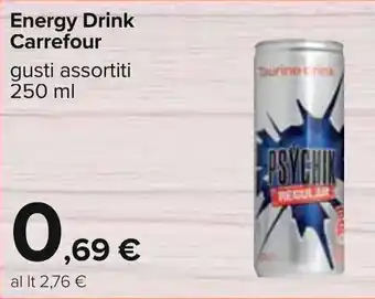 Carrefour Carrefour Energy Drink gusti assortiti 250 ml offerta