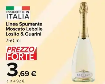 Carrefour Losito & Guarini Linea Spumante Moscato Lebolle 750 ml offerta