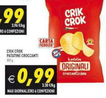 Gros Crik crok Snack offerta