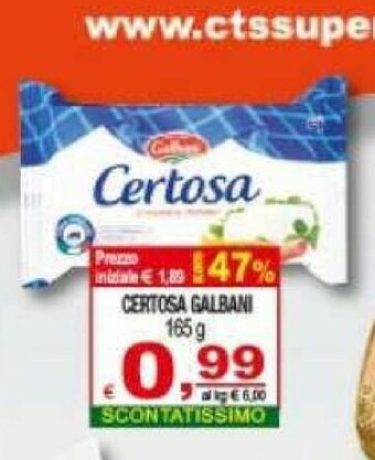 Gros Galbani Certosa offerta