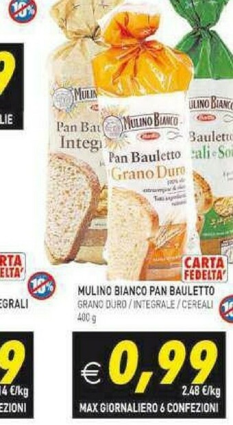 Pim Supermercati Mulino Bianco Pan Bauletto offerta