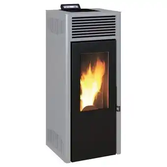 Stufa a pellet nuova nola 9,5 kw grigio