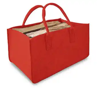 Borsa portalegna in feltrino l 49 x h 27 x p 33.5 cm rosso