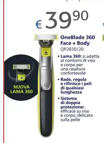 Acqua & Sapone One Blade 360 Face + Body QP2830/20 offerta