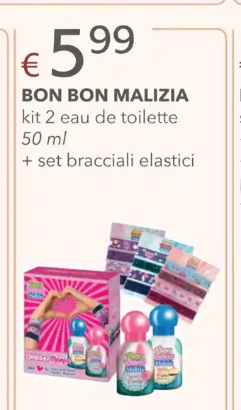 Acqua & Sapone Bon Bon Malizia kit 2 eau de toilette 50 ml + set bracciali elastici offerta