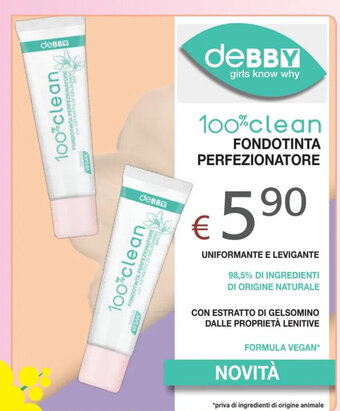 Acqua & Sapone debby 100% clean Fondotinta Perfezionatore offerta