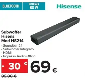 Carrefour Hisense Subwoffer Mod HS214 offerta