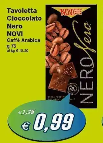 Prix Quality Novi Nero Tavoletta Cioccolato 75g offerta