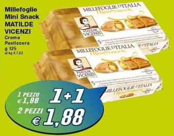 Prix Quality Matilde Vicenzi Millefoglie Mini Snack 125g offerta