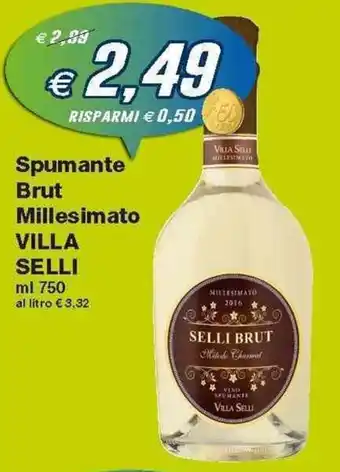 Villa Selli Spumante Brut Millesimato 750ml