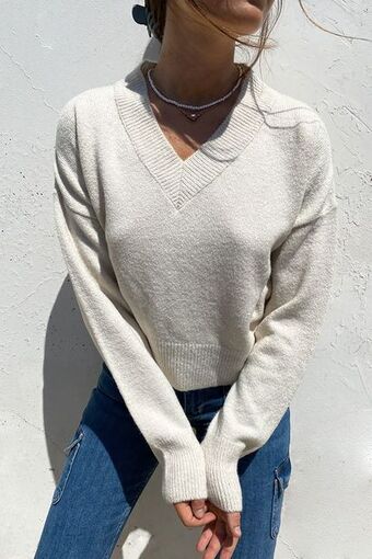 Maglione scollo a v