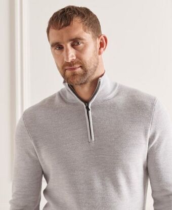 Maglione in lana merino con colletto a serafino studios
