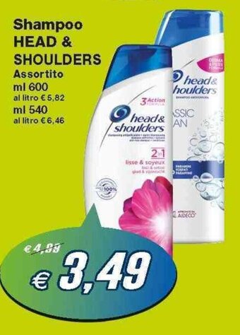 Prix Quality Head & Shoulders Shampoo 600ml/540ml offerta