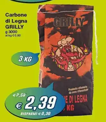 Grilly Carbone di Legna 3kg