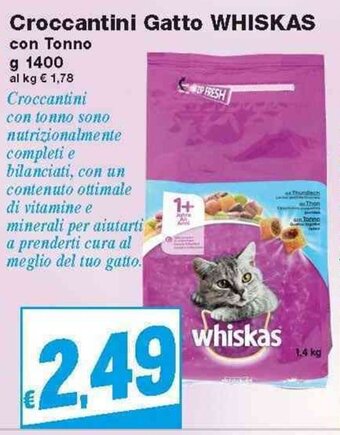 Prix Quality Whiskas Croccantini Gatto 1400g offerta