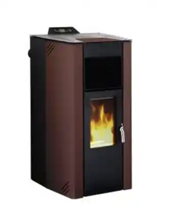 Stufa a pellet power 13,2 kw rossa