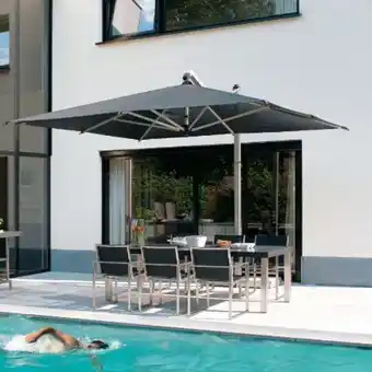 Paniate Ombrellone retrattile 3x4m bianco/silver offerta