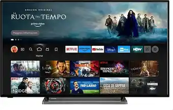 Amazon Toshiba uf3d 43'' smart fire tv 109.2 cm (4k ultra hd, hdr10, prime video, netflix, controllo vocale alexa, dvb-t2, hdmi ... offerta