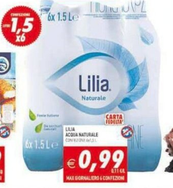 Lilia Acqua Naturale 1,5lt. x6