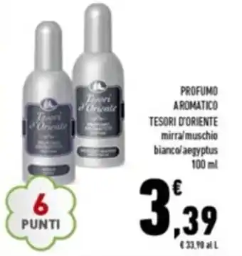 Conad Profumo Aromatico Tesori D'Oriente mirra/muschio bianco/aegyptus 100 ml offerta