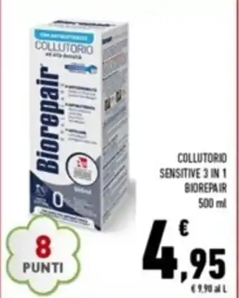 Conad Biorepair Collutorio Sensitive 3 in 1 500 ml offerta