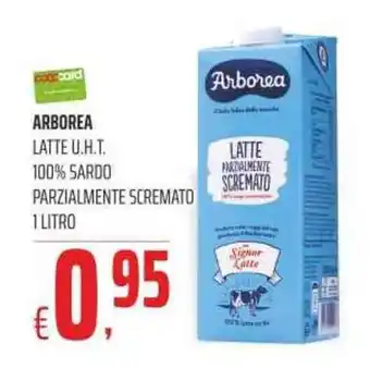 Coop Arborea Latte UHT 100% Sardo Parzialmente Scremato 1 Litro offerta
