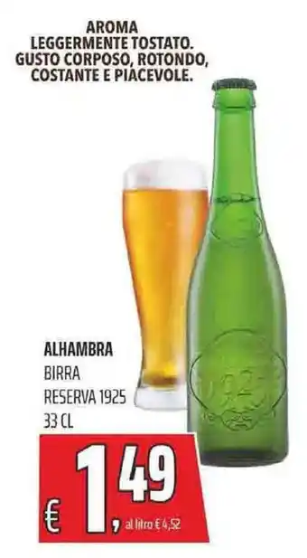 Coop Alhambra Birra Reserva 1925 33 cl offerta