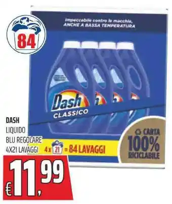 Coop Dash Liquido Blu Regolare 4x21 Lavaggi offerta