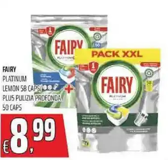 Coop Fairy Platinum Lemon 58 Caps/Plus Pulizia Profonda 50 Caps offerta