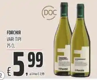 Coop Forchir Vari Tipi 75 cl offerta