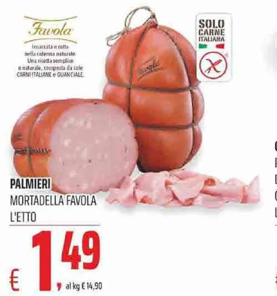 Palmieri Mortadella Favola offerta di Coop