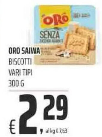 Coop Oro Saiwa Biscotti Vari Tipi 300 g offerta