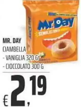 Coop Mr. Day Ciambelle gr 320 Vaniglia Cioccolato gr 300 offerta