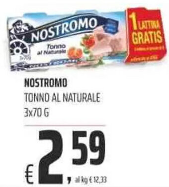Coop Nostromo Tonno Al Naturale 3x70 g offerta