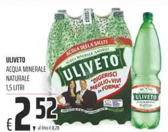 Coop Uliveto Acqua Minerale Naturale 1,5 Litri offerta
