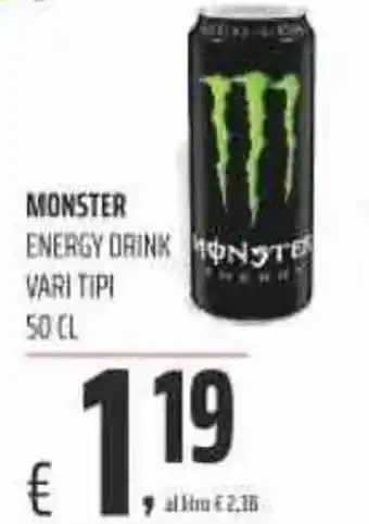 Coop Monster Energy Drink Vari Tipi 50 cl offerta