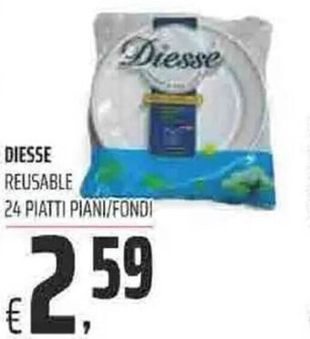 Coop Diesse Reusable 24 Piatti Piani/Fondi offerta