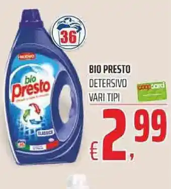 Coop Bio Presto Detersivo Vari Tipi offerta