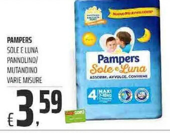 Coop Pampers Sole E Luna Pannolino/Mutandino Varie Misure offerta