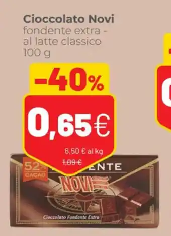 Coop Novi Cioccolato Fondente Extra - Al Latte Classico 100 g offerta