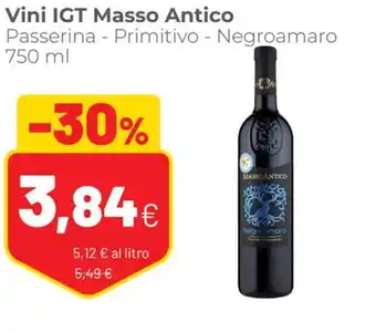 Coop Masso Antico Vini IGT Passerina - Primitivo - Negroamaro 750 ml offerta