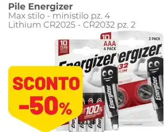 Coop Energizer Pile Max Stilo - Ministilo pz.4 offerta