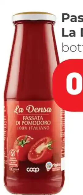 Coop Coop La Densa Origine Passata di Pomodoro Bottiglia 700 g offerta